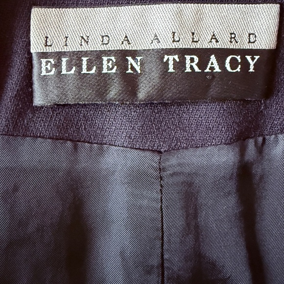 Blazer Suit Long, 100% Wool,  Navy Blue size 14 / Large - Picture 6 of 7